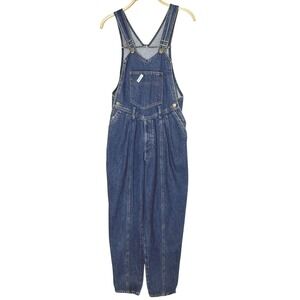 Vintage Palmettos Denim Bib‎ Pleated Overalls High Waist